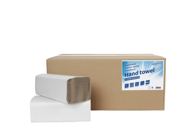 Handdoek Cleaninq Z-vouw 1-laags 250x230mm 20x250st naturel Handdoek Cleaninq Z-vouw 1-laags 250x230mm 20x250st naturel