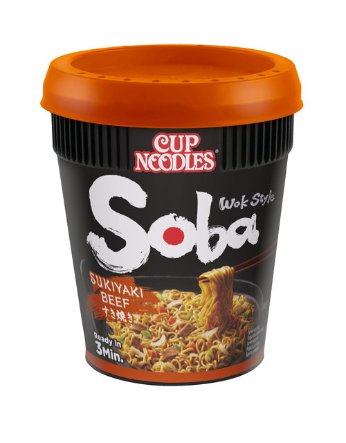 Noodles Nissin Soba sukiyaki beef cup Noodles Nissin Soba sukiyaki beef cup