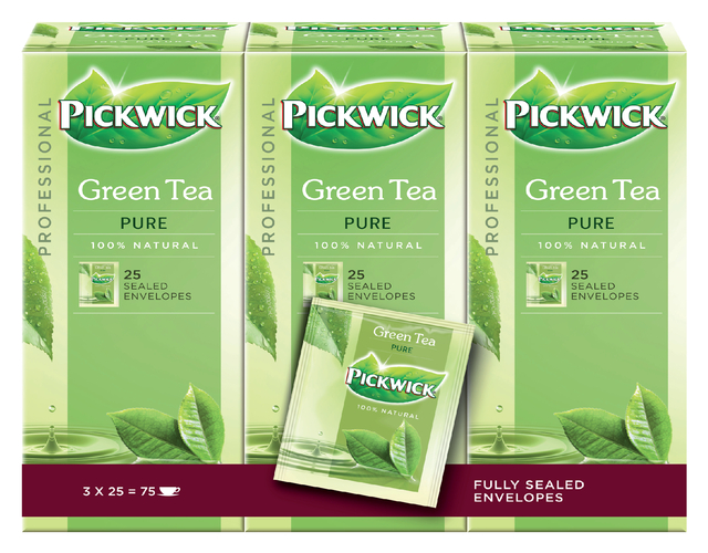 Thee Pickwick Fair Trade green pure 25x1.5gr Thee Pickwick Fair Trade green pure 25x1.5gr