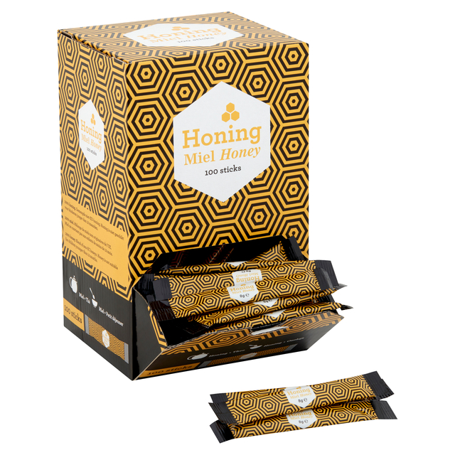 Honingsticks Van Oordt 100 stuks Honingsticks Van Oordt 100 stuks