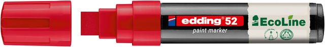 Paintmarker edding 52 EcoLine op waterbasis 4-15mm rood Paintmarker edding 52 EcoLine op waterbasis 4-15mm rood