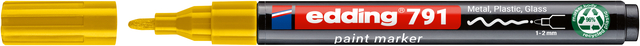 Paintmarker edding 791 op alcoholbasis 1-2mm geel Paintmarker edding 791 op alcoholbasis 1-2mm geel