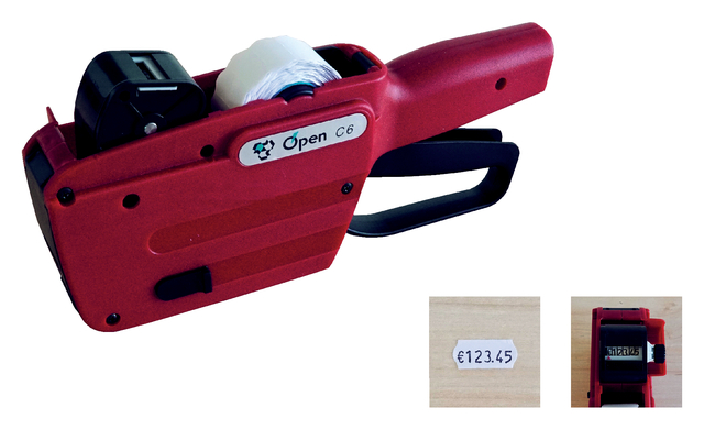 Etiketteertang Open-Data C6 1 regel 12x26mm Etiketteertang Open-Data C6 1 regel 12x26mm