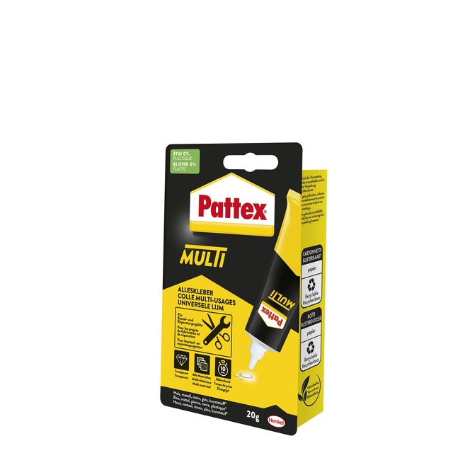Alleslijm Pattex Multi tube 20 gram op blister