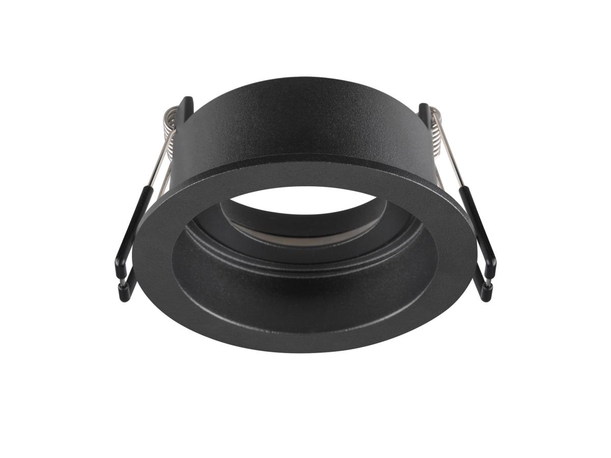 downlight, recessed, zwart, metaal, inbouwrand