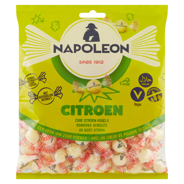 Snoep Napoleon citroen zak 1kg Snoep Napoleon citroen zak 1kg