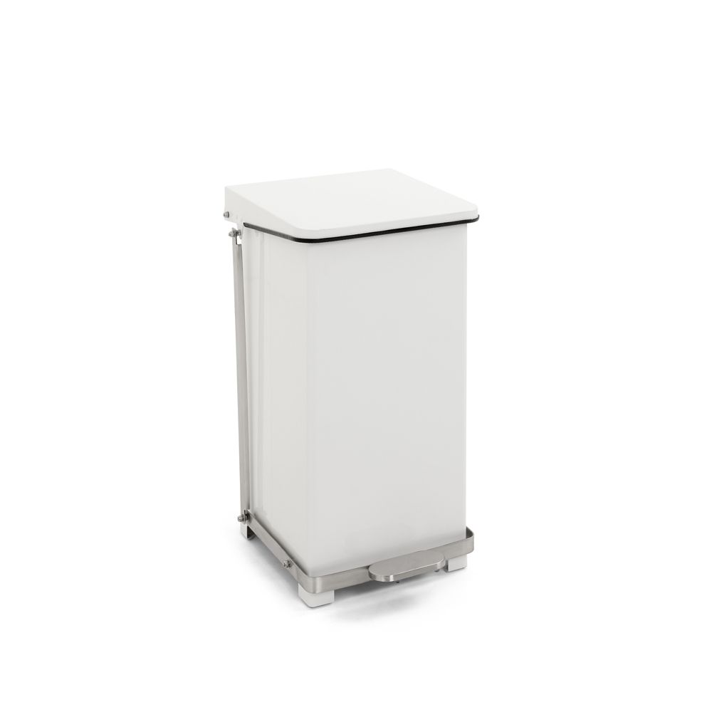 Industriele Pedaalemmer 45 ltr Metaal Wit