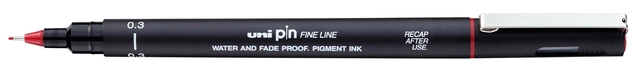 Fineliner Uni-ball Pin 0.3mm rood Fineliner Uni-ball Pin 0.3mm rood