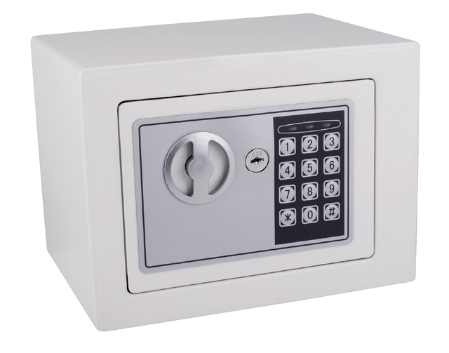 Kluis Pavo mini elektronisch 230x170x170mm wit Kluis Pavo mini elektronisch 230x170x170mm wit