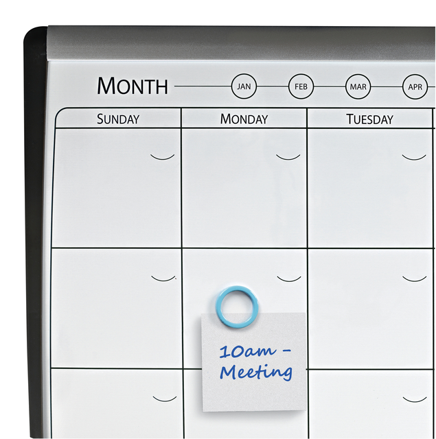 Whiteboard Nobo magnetische planner met prikbord van kurk 58,5x43cm