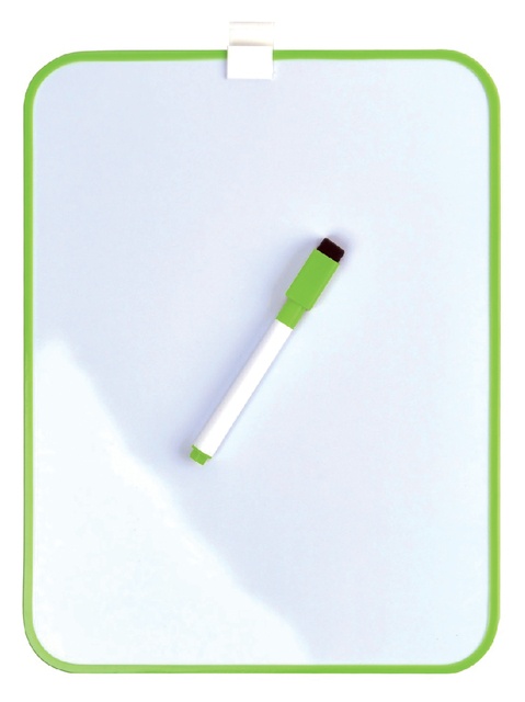 Whiteboard Desq 21.5x28cm + marker groen profiel Whiteboard Desq 21.5x28cm + marker groen profiel