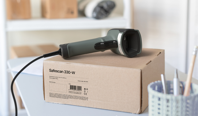 barcode, scanner, doos, Safescan 330-W, USB-kabel