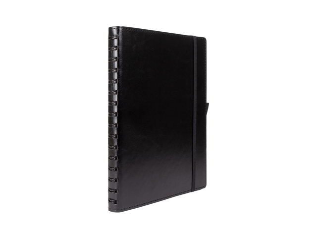 notitieboek, spiral, zwart, leren, galerij