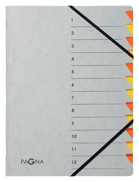 Sorteermap Pagna Easy A4 12 tabs oranje/geel Sorteermap Pagna Easy A4 12 tabs oranje/geel