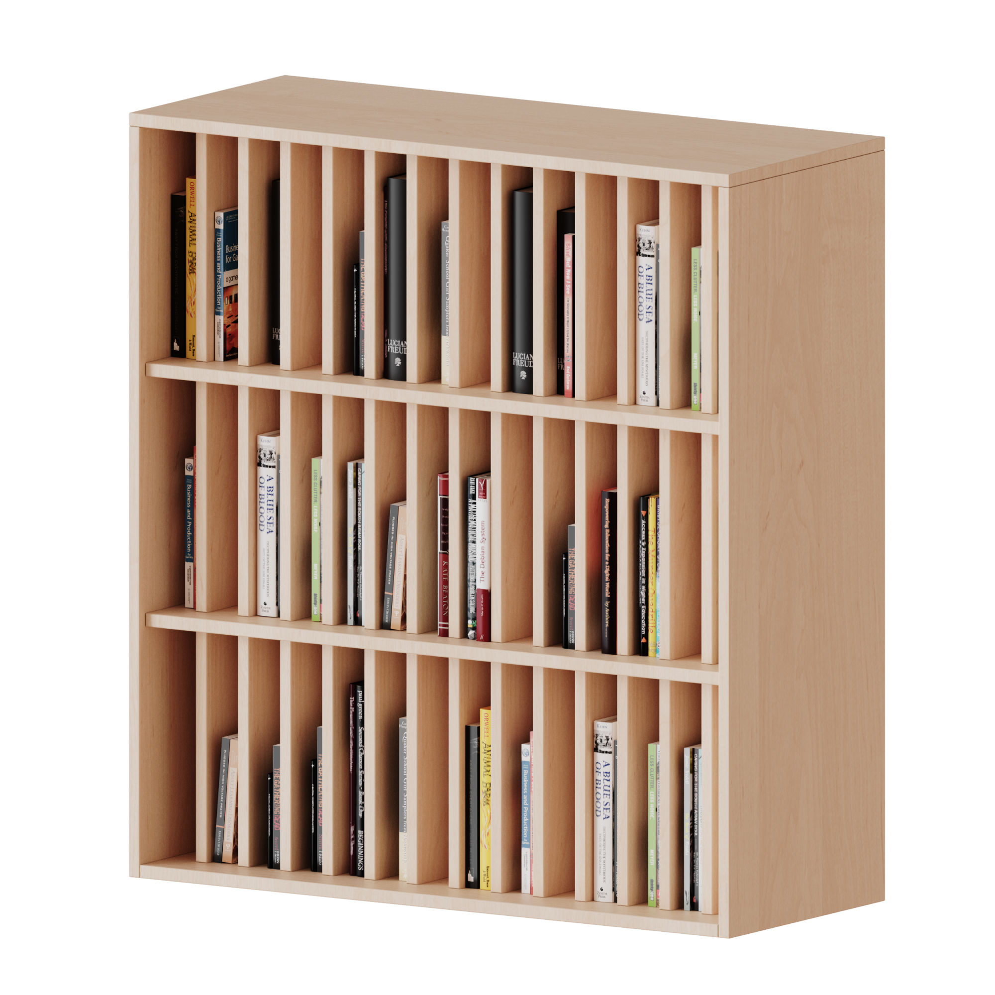 Aanbouwplank voor klasboeken, 3 ordnerhoogtes - Serie evo180
