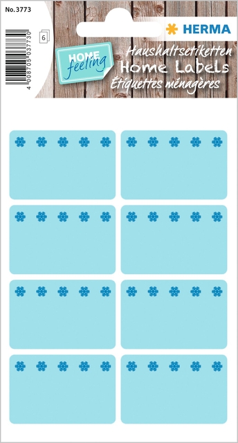 Etiket HERMA 3773 26x40mm diepvries blauw 48stuks Etiket HERMA 3773 26x40mm diepvries blauw 48stuks