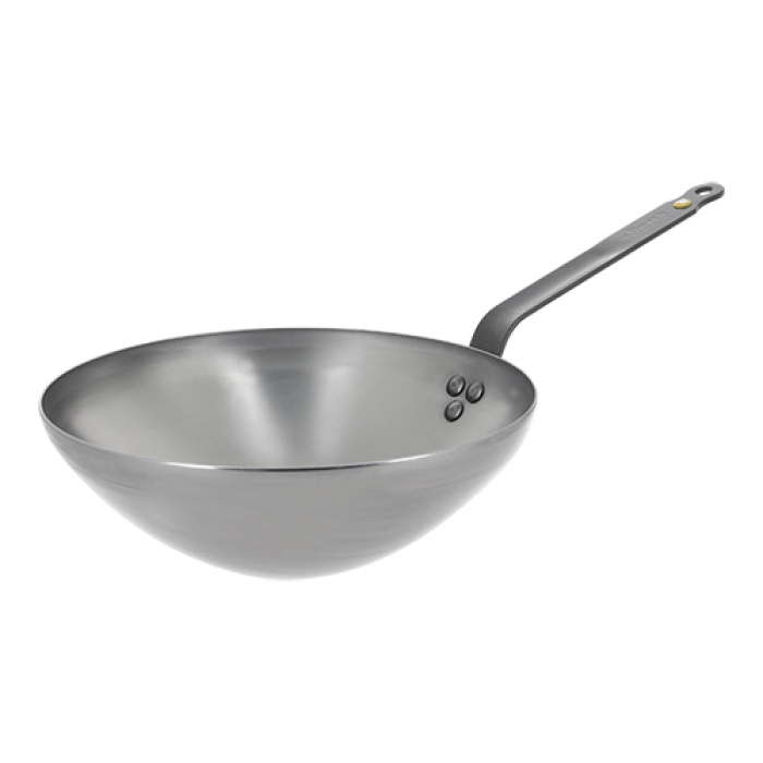 De Buyer Wokpan met steel 24cm per stuk