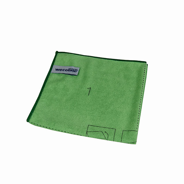 Wecoline Microvezeldoek vouwinstructie Groen 40x40cm 10st.