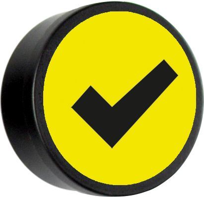 Check geel, set van 5 stuks - Ø 35mm
