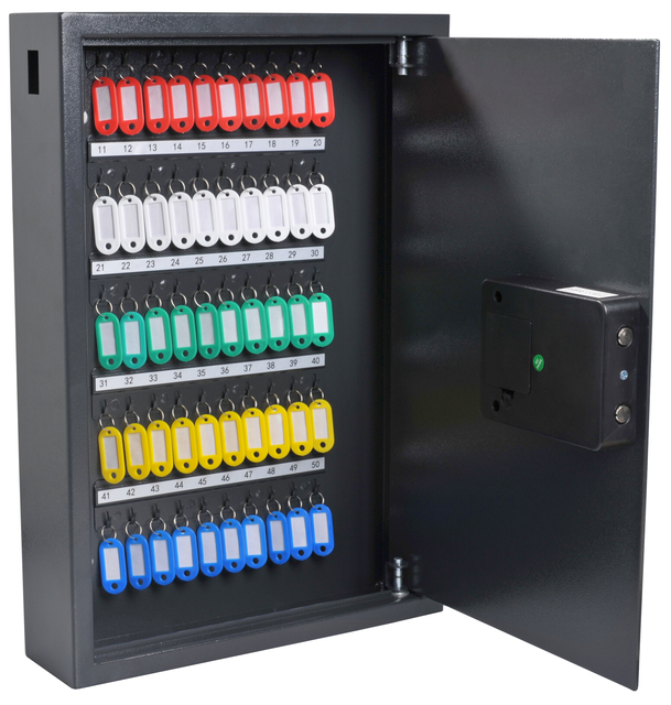 Sleutelkast Pavo High security advanced 50 haken 550x380x100mm Sleutelkast Pavo High security advanced 50 haken 550x380x100mm