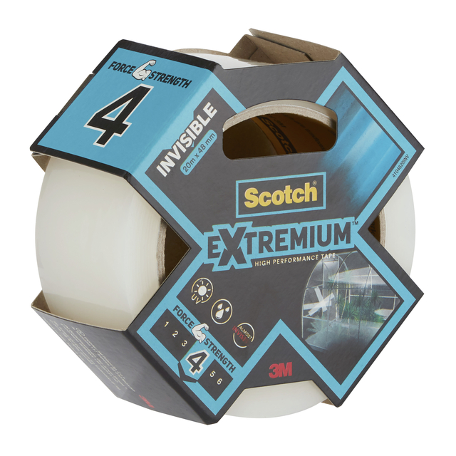 Plakband Scotch Extremium invisible 48mmx25m transparant Plakband Scotch Extremium invisible 48mmx25m transparant