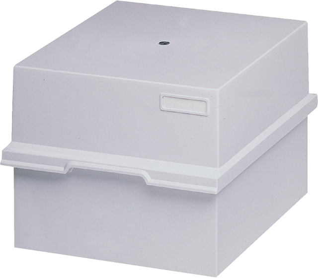 Kaartenbak Exacompta A4 lang kunststof grijs Kaartenbak Exacompta A4 lang kunststof grijs