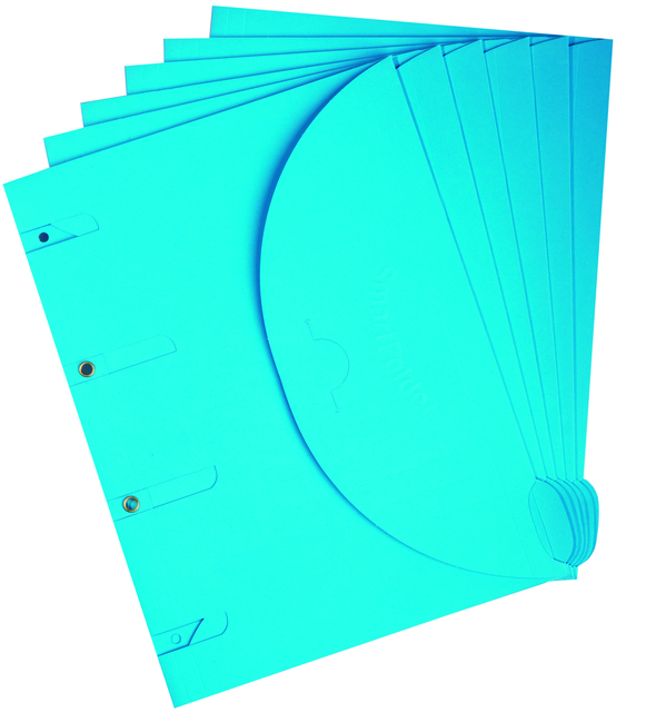 Smartfolder geperforeerde opbergmappen A4 blauw 6 stuks Smartfolder geperforeerde opbergmappen A4 blauw 6 stuks