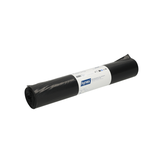 Afvalzak Hynex 60x80cm LDPE recycled T60 60L zwart rol à 20 stuks
