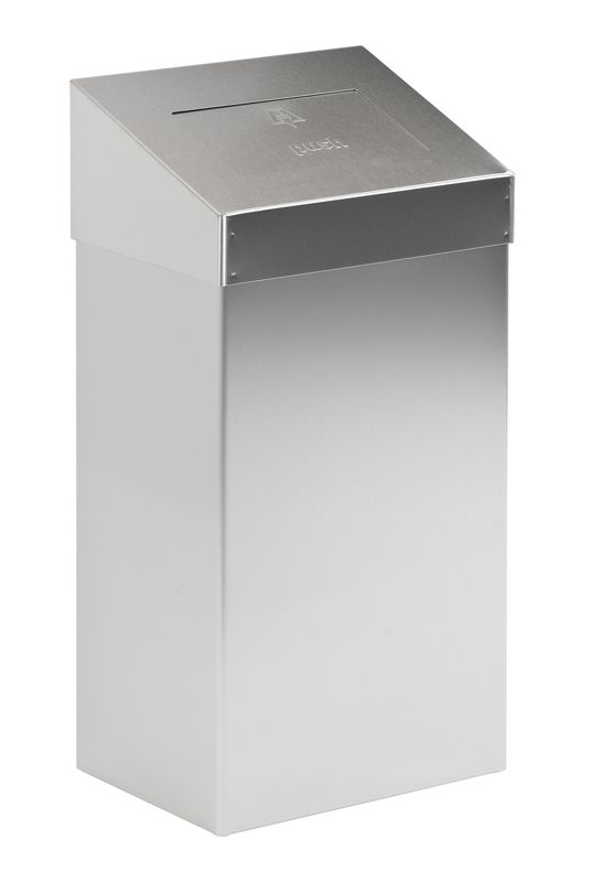 DutchDesign Afvalbak met pushklep RVS 50ltr