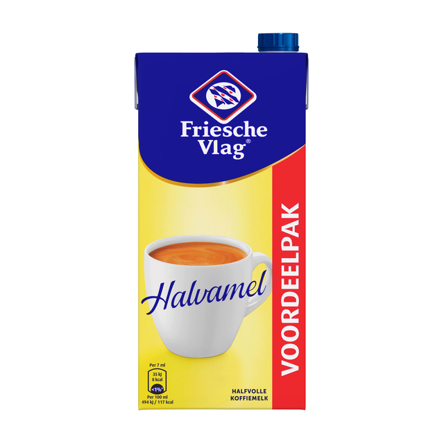 Koffiemelk Friesche Vlag halvamel 930ml Koffiemelk Friesche Vlag halvamel 930ml