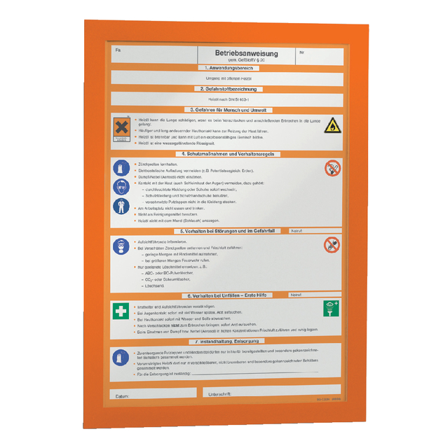 Duraframe Durable 487209 A4 oranje 2 stuks Duraframe Durable 487209 A4 oranje 2 stuks