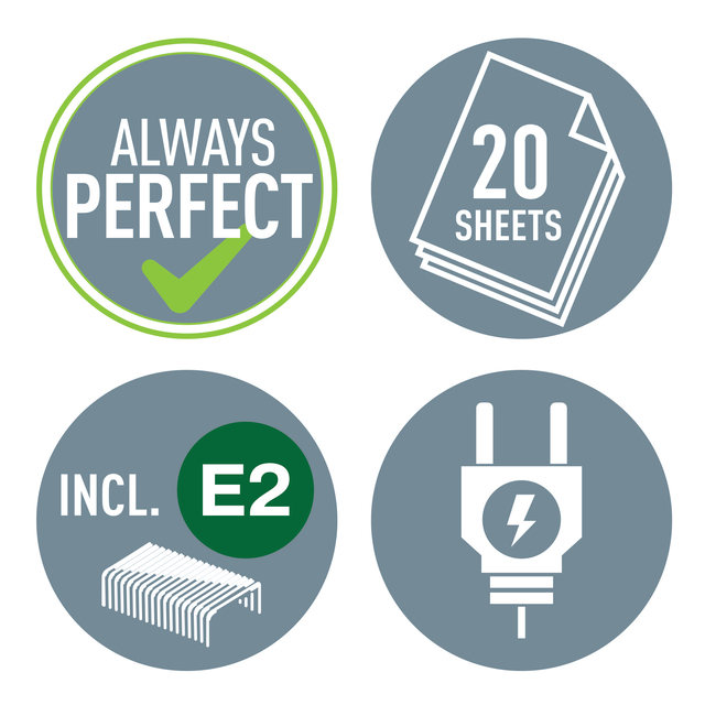 20 sheets, incl. E2, power plug, chip, always perfect
