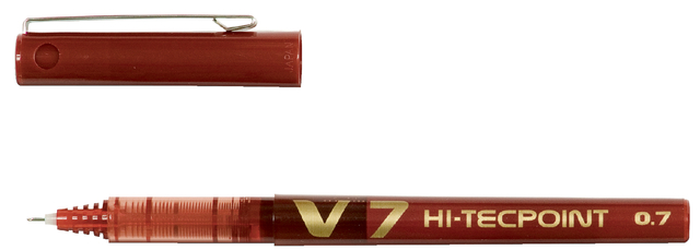 Rollerpen PILOT Hi-Tecpoint V7 medium rood Rollerpen PILOT Hi-Tecpoint V7 medium rood