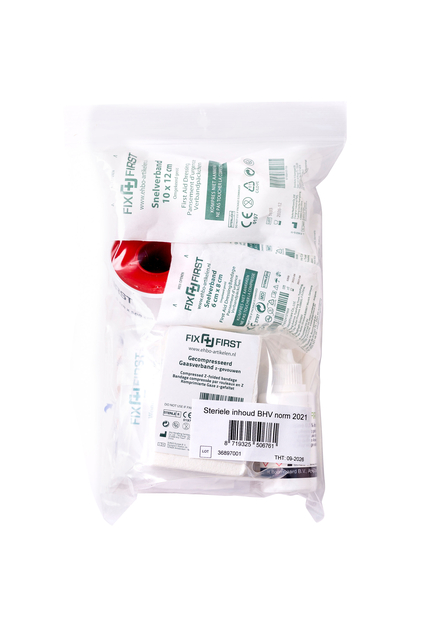 Vervangingset BHV koffer steriele inhoud norm 2021 Vervangingset BHV koffer steriele inhoud norm 2021