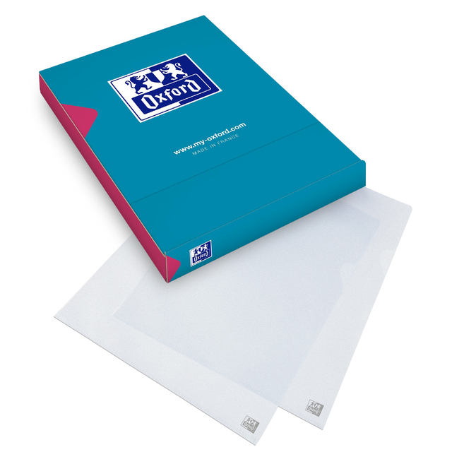 Insteekmap L-model Oxford A4 PP 120µ generfd 100 stuks Insteekmap L-model Oxford A4 PP 120µ generfd 100 stuks