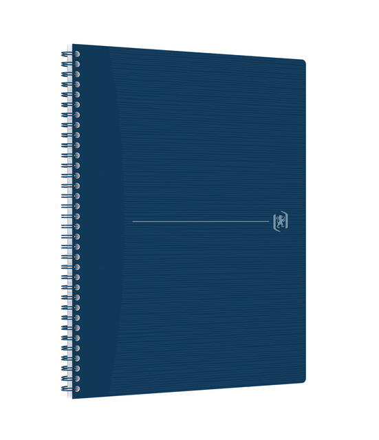 Spiraalblok Oxford Origin A4+ lijn 140 pagina's 80gr blauw
