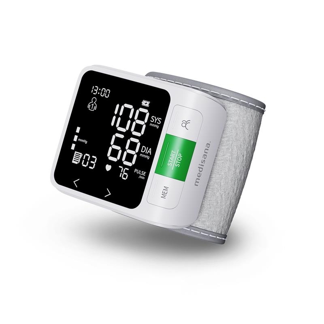 bloeddrukmeter, armband, digitaal scherm, cuff, grijze band