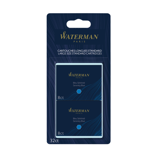 Inktpatroon Waterman internationaal Florida blauw blister à 10 stuks Inktpatroon Waterman internationaal Florida blauw blister à 10 stuks