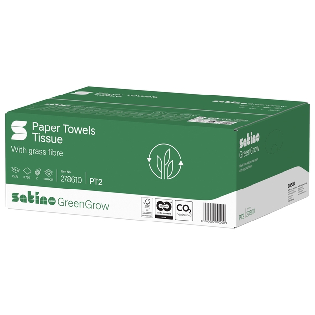 paper towels, tissue, green grow, grass fibre, packaging box