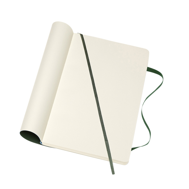 Notitieboek Moleskine large 130x210mm blanco soft cover myrtle green