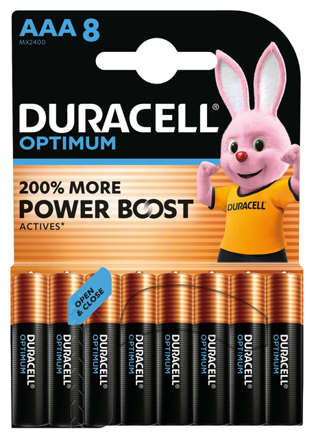 Batterij Duracell Optimum 8x AAA Batterij Duracell Optimum 8x AAA