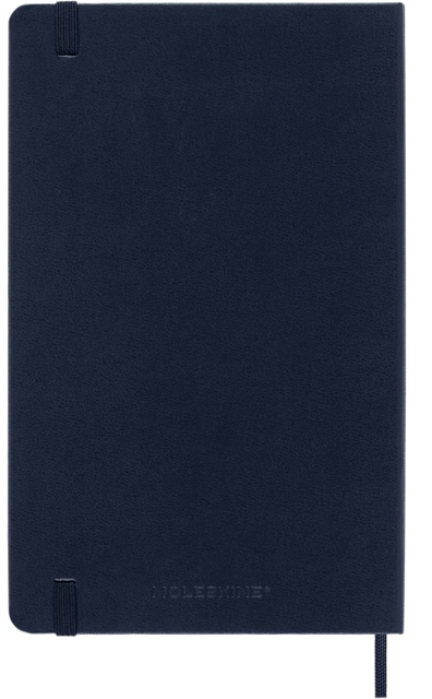 Notitieboek Moleskine large 130x210mm blanco hard cover sapphire blue