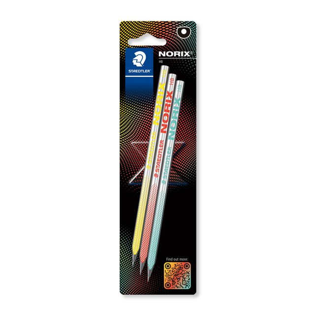 Potlood Staedtler Norix HB blister à 3 stuks Potlood Staedtler Norix HB blister à 3 stuks