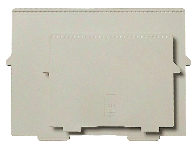 Scheidingsplaat kaartenbak Exacompta A4 dwars grijs 2 stuks Scheidingsplaat kaartenbak Exacompta A4 dwars grijs 2 stuks