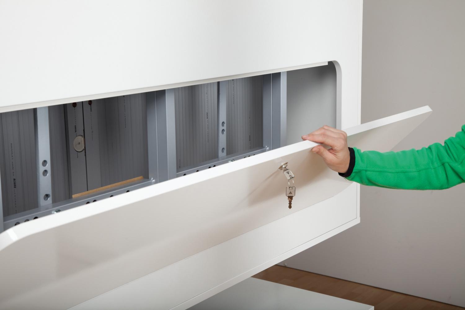 Verrijdbaar, elektrisch hoogte verstelbaar TV kast 185-235 cm voor 50 tot 55 inch schermen