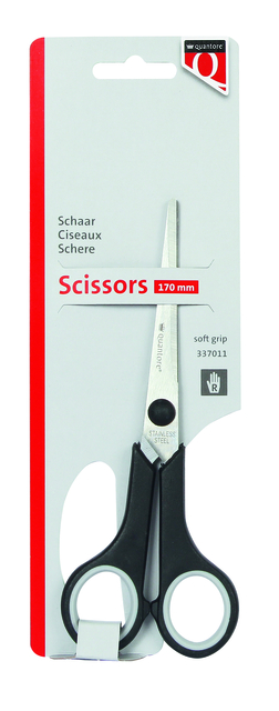 schaar, scissors, roestvrij staal, soft grip, 170 mm