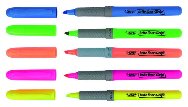 Markeerstift Bic brite liner grip oranje