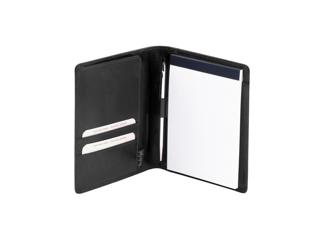 Schrijfmap van der Spek A6 buffelleer zwart Schrijfmap van der Spek A6 buffelleer zwart