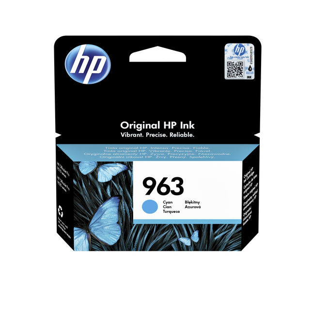Inktcartridge HP 3JA23AE 963 blauw Inktcartridge HP 3JA23AE 963 blauw