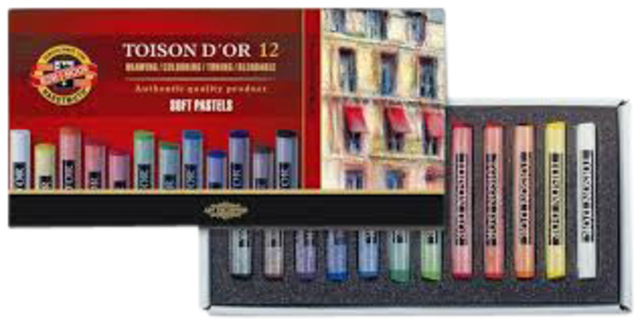 Pastelkrijt Koh-I-Noor Toison 8512 rond 12 stuks assorti Pastelkrijt Koh-I-Noor Toison 8512 rond 12 stuks assorti